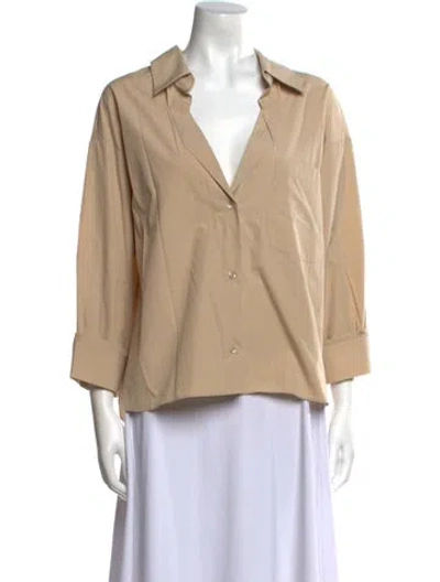 Pre-owned Twp Three-quarter Sleeve Blouse In Neutral