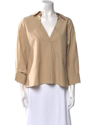 Pre-owned Twp Three-quarter Sleeve Blouse In Neutral