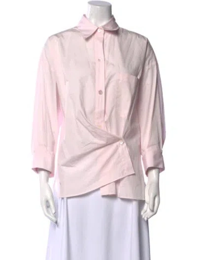 Pre-owned Twp Three-quarter Sleeve Blouse In Pink