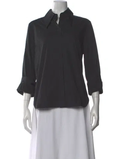 Pre-owned Twp Three-quarter Sleeve Top In Gray