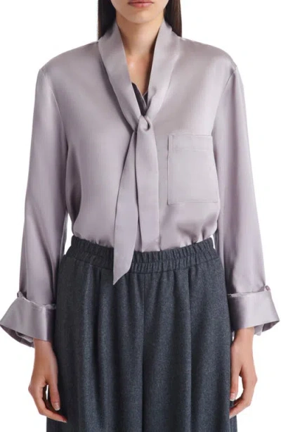 Twp Tie Neck Silk Shirt