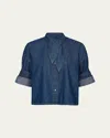 Twp Tie One On Button Down Shirt Dark Stone In Blue