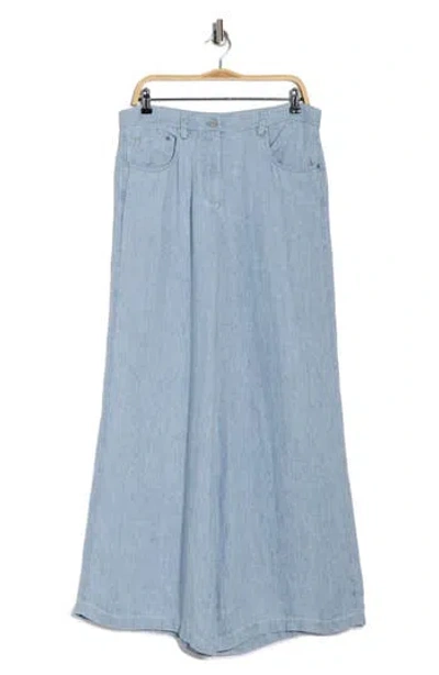 Twp Tiny Dancer Hemp Wide Leg Pants In Blue