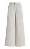Twp Tiny Dancer Mid-rise Wide-leg Jeans In Light Grey