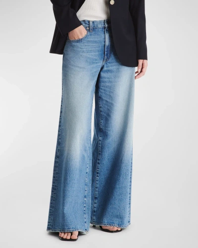 Twp Tiny Dancer Rigid Mid-rise Wide-leg Jeans In Blue
