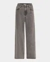 Twp Tiny Dancer Wide-leg Jeans In Dark Grey