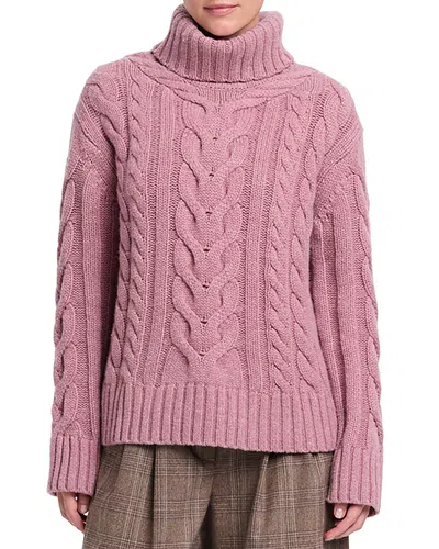 Twp Traveling T Neck Cashmere Sweater In Pink