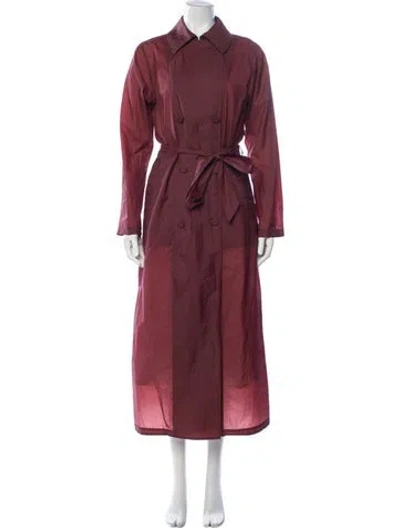 Pre-owned Twp Trench Coat In Burgundy
