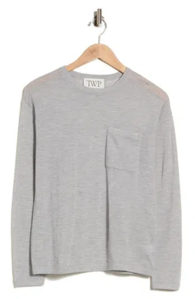 Twp True Cashmere Crewneck Sweater In Light Heather Grey