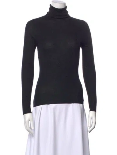Pre-owned Twp Turtleneck Long Sleeve Top In Black