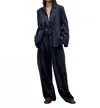 Twp Unlined Husband Blazer In Midnight/white In Blue