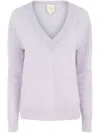 Twp Cashmere Blend V-neck Sweater In Purple