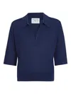 Twp V-neck Polo Shirt In Blue