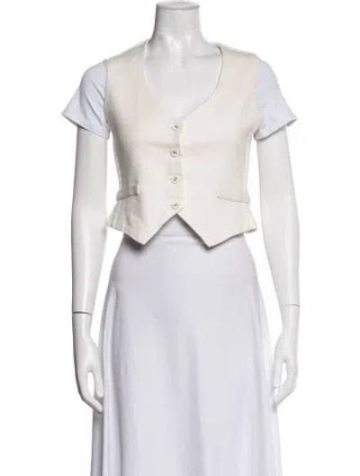 Pre-owned Twp Vest In White