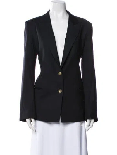Pre-owned Twp Virgin Wool Blazer In Black