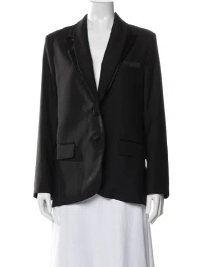 Pre-owned Twp Virgin Wool Blazer In Black