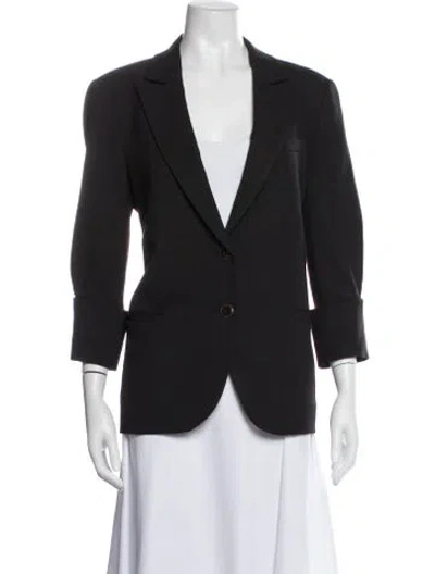 Pre-owned Twp Virgin Wool Blazer In Black
