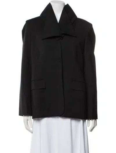 Pre-owned Twp Virgin Wool Blazer In Black