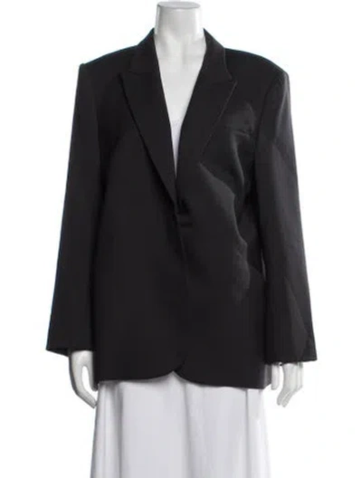 Pre-owned Twp Virgin Wool Blazer In Black