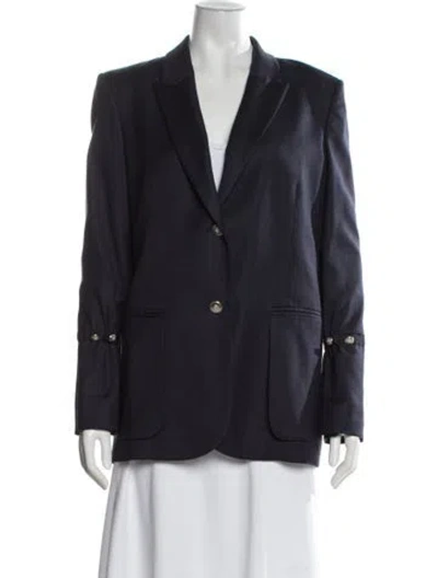 Pre-owned Twp Virgin Wool Blazer In Blue