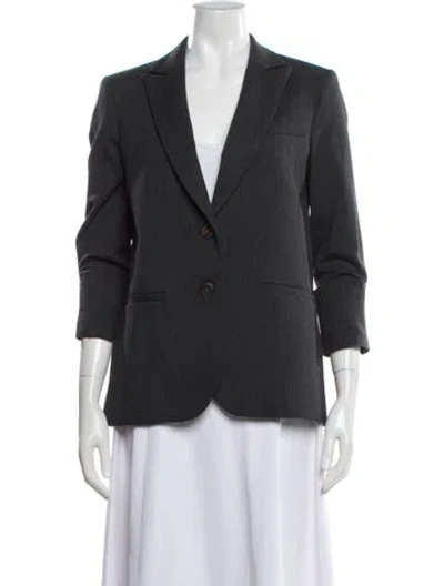 Pre-owned Twp Virgin Wool Blazer In Gray