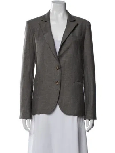 Pre-owned Twp Virgin Wool Blazer In Gray