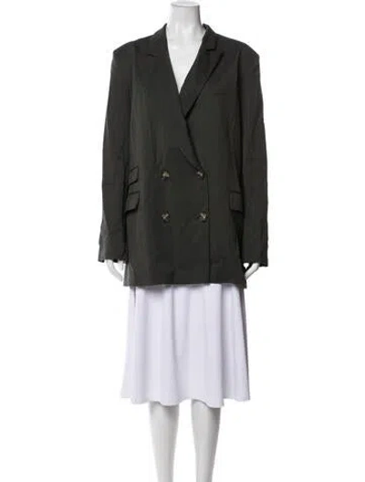 Pre-owned Twp Virgin Wool Blazer In Green