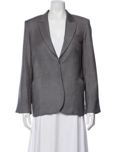 Pre-owned Twp Virgin Wool Blazer In Grey