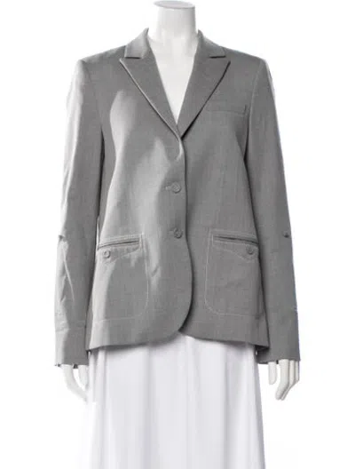 Pre-owned Twp Virgin Wool Blazer In Grey
