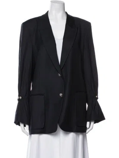 Pre-owned Twp Virgin Wool Coat In Blue