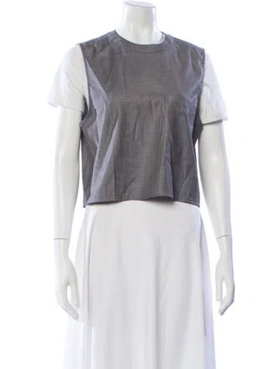 Pre-owned Twp Virgin Wool Crew Neck Top In White