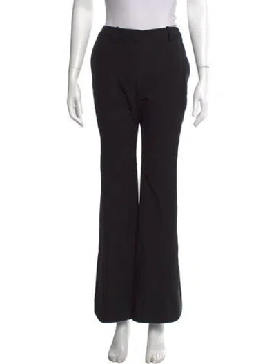 Pre-owned Twp Virgin Wool Flared Pants In Black