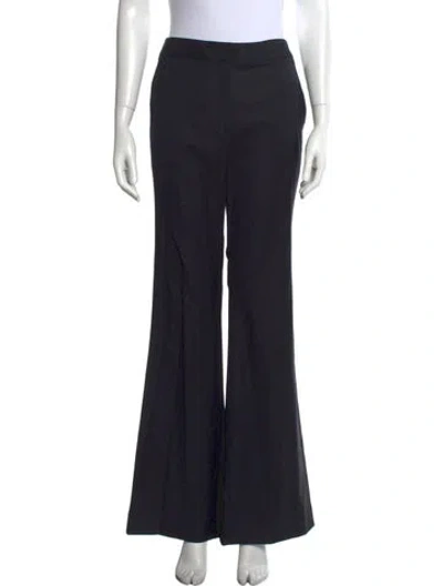 Pre-owned Twp Virgin Wool Flared Pants In Blue