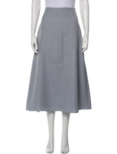 Pre-owned Twp Virgin Wool Midi Length Skirt In Gray