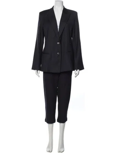 Pre-owned Twp Virgin Wool Pantsuit In Blue