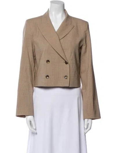 Pre-owned Twp Virgin Wool Printed Blazer In Neutral