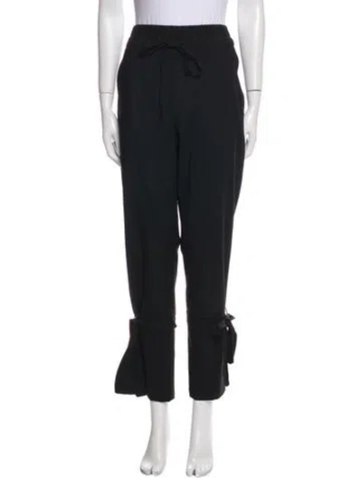 Pre-owned Twp Virgin Wool Straight Leg Pants In Black