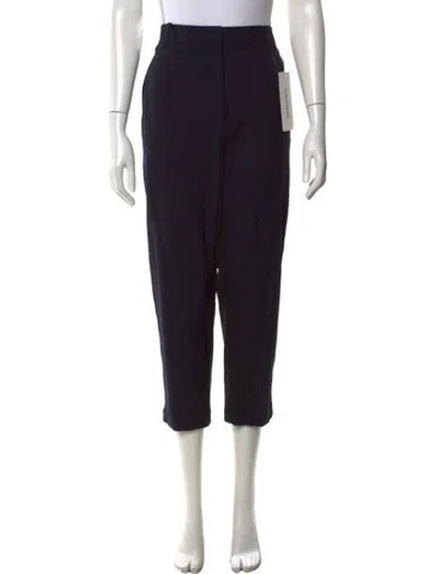 Pre-owned Twp Virgin Wool Straight Leg Pants In Black