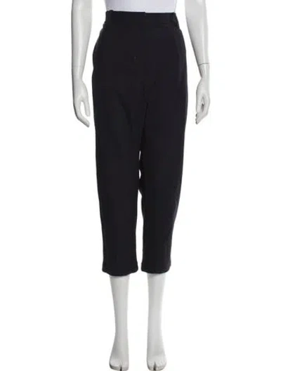 Pre-owned Twp Virgin Wool Straight Leg Pants In Black