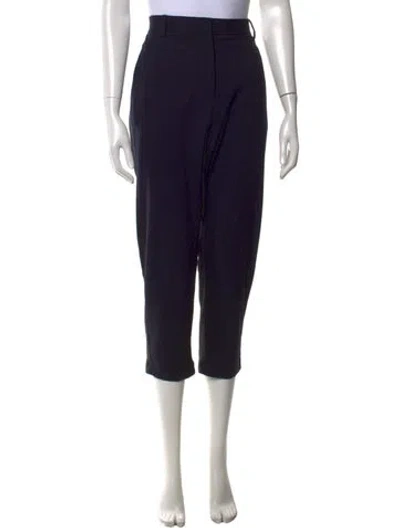 Pre-owned Twp Virgin Wool Straight Leg Pants In Black