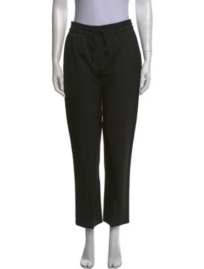Pre-owned Twp Virgin Wool Straight Leg Pants In Black
