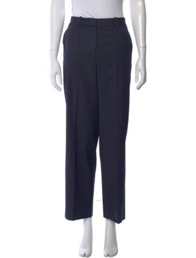 Pre-owned Twp Virgin Wool Straight Leg Pants In Blue