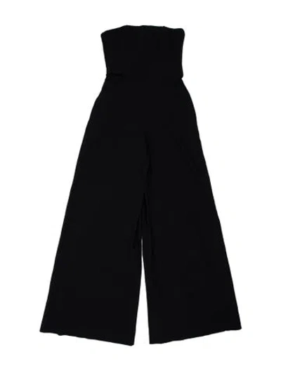 Pre-owned Twp Virgin Wool Strapless Jumpsuit W/ Tags In Black