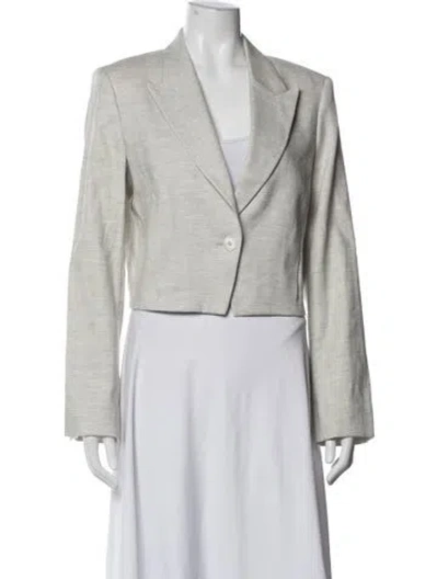 Pre-owned Twp Virgin Wool Striped Blazer In Grey