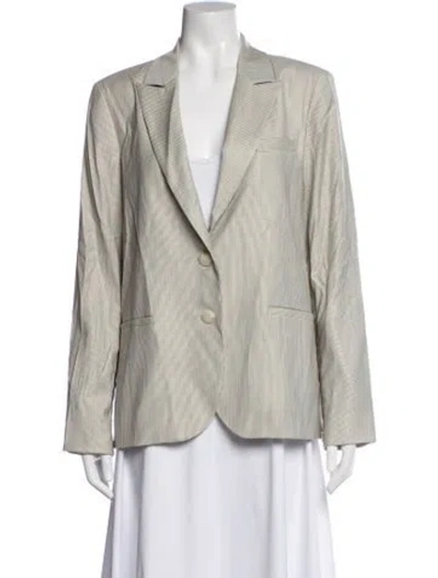 Pre-owned Twp Virgin Wool Striped Blazer In Multicolor