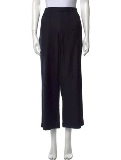 Pre-owned Twp Virgin Wool Wide Leg Pants In Black