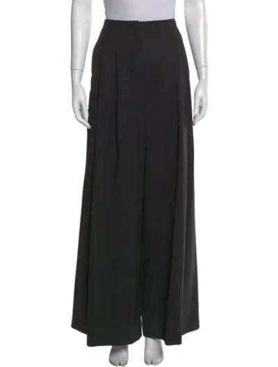 Pre-owned Twp Virgin Wool Wide Leg Pants In Black