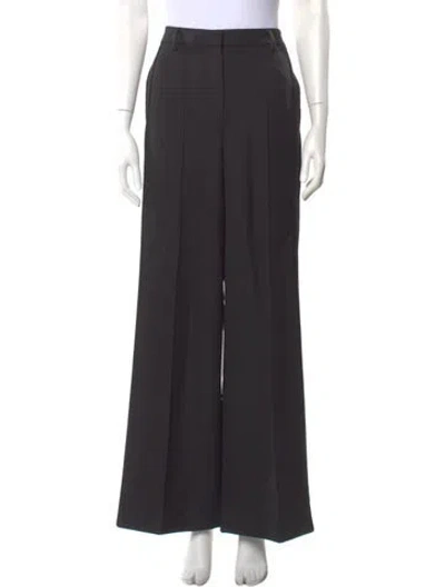 Pre-owned Twp Virgin Wool Wide Leg Pants In Black