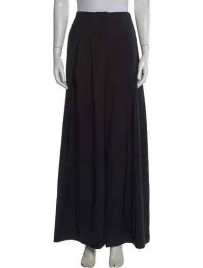 Pre-owned Twp Virgin Wool Wide Leg Pants In Black