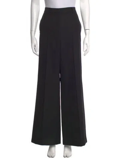 Pre-owned Twp Virgin Wool Wide Leg Pants In Black